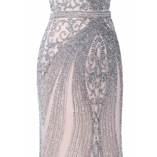 Luxurious Mermaid Halter Rhinestones Prom Party Gowns with Tassel Sparkle Formal Evening Dresses