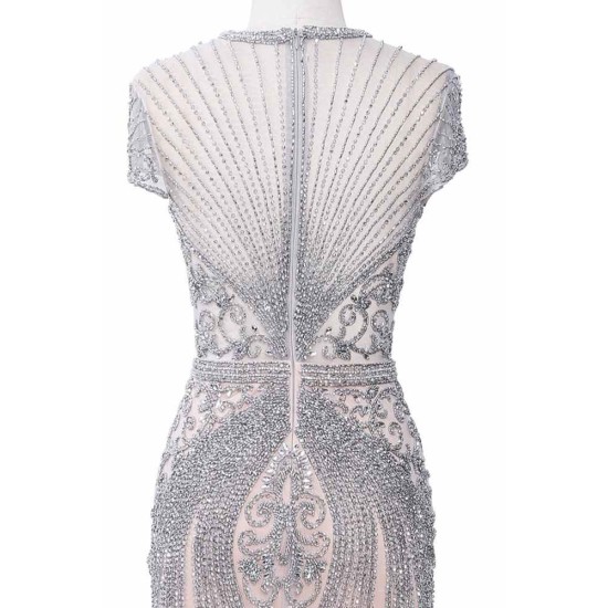 Luxurious Mermaid Halter Rhinestones Prom Party Gowns with Tassel Sparkle Formal Evening Dresses