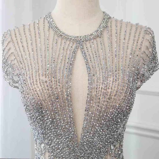 Luxurious Mermaid Halter Rhinestones Prom Party Gowns with Tassel Sparkle Formal Evening Dresses