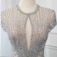 Luxurious Mermaid Halter Rhinestones Prom Party Gowns with Tassel Sparkle Formal Evening Dresses