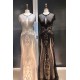 Luxurious Mermaid Halter Rhinestones Prom Party Gowns with Tassel Sparkle Formal Evening Dresses