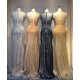 Luxurious Mermaid Halter Rhinestones Prom Party Gowns with Tassel Sparkle Formal Evening Dresses