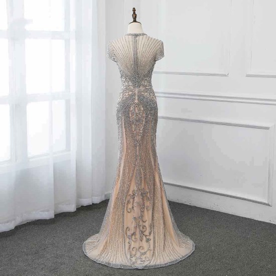 Luxurious Mermaid Halter Rhinestones Prom Party Gowns with Tassel Sparkle Formal Evening Dresses