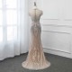 Luxurious Mermaid Halter Rhinestones Prom Party Gowns with Tassel Sparkle Formal Evening Dresses