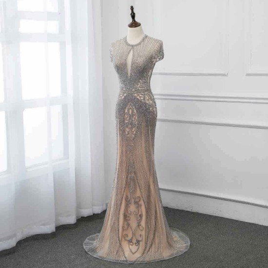 Luxurious Mermaid Halter Rhinestones Prom Party Gowns with Tassel Sparkle Formal Evening Dresses