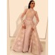 Vintage A-Line Lace Prom Dresses High Neck Long Sleevess Detachable Skirt Evening Dresses