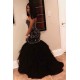 Chic Sweetheart Beads Prom Dresses Mermaid Black Sequins Evening Gown