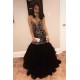 Chic Sweetheart Beads Prom Dresses Mermaid Black Sequins Evening Gown