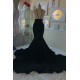 Gorgeous V-neck Spaghetti Sleeveless Crystal Beading Mermaid Formal Dresses