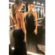 Elegant Mermaid Halter Long Prom Dresses with Crystal