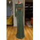 Glitter Off-the-Shoulder Slim Mermaid Prom Party GownsSleeveless Mermaid Evening Gowns