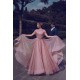 Special High Neck Tassel Beading Cap Sleeves Princess Prom Dresses Blushing Pink Evening Gowns