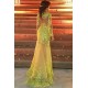 Elegant Lace Long Sleevess Sweetheart Party Dresses With Detachable Skirt Yellow Tulle Evening Gowns