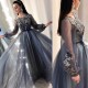 Trendy A-Line Tulle Evening Dresses Long Sleevess Applqiues Affordable Prom Dresses