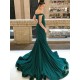 Gorgeous One-shoulder Applique Prom Dresses Long Sleevess Side Slit Chic Evening Dresses with Belt