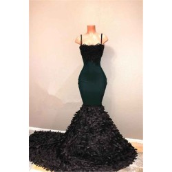 Spaghetti-straps prom dress, mermaid evening party gowns on sale