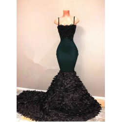 Spaghetti-straps prom dress, mermaid evening party gowns on sale