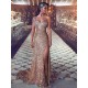 Gorgeous Mermaid Sequins Prom Gowns One Shoulder Evening Dress With Slit