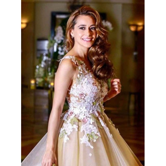 Gorgeous A-Line Flowers Homecoming Dresses Sleeveless Open Back Short Hoco Dress