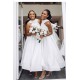 Ankle Length Halter Lace Applique Bridesmaid Dresses With Big Bow At Back A-line Formal Wedding Party Dresses