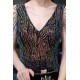 Sparkle V-neck High split Sleeveless Black Evening Dress On Sale