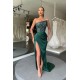 Gorgeous Green Sequins Long Prom Dress With Split