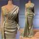 Classic Long Sleeves V-Neck Mermaid Evening Gowns Long Prom Dress With Appliques