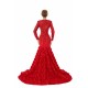 Sexy Sparkle Red Long sleeves V-neck Flowers Prom Dress | Ballbella Real Shooting