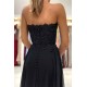 Lace Long Front Split Prom Dress Off-the-shoulder Evening Gown