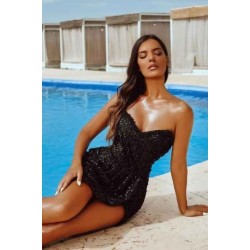 Sexy Black Long PromDress With High Slit