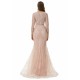Ballbella Design | Sparkle Beaded Mermaid V-neck Long sleeves Prom Dresses