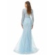 Ballbella Design | Sparkle Beaded Mermaid V-neck Long sleeves Prom Dresses