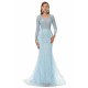 Ballbella Design | Sparkle Beaded Mermaid V-neck Long sleeves Prom Dresses