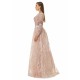 Ballbella Design | Sparkle Beaded Mermaid Long sleeves Prom Dresses with Overskirt