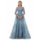 Ballbella Design | Sparkle Beaded Mermaid Long sleeves Prom Dresses with Overskirt