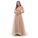 Ballbella Design | Sparkle Beaded Cool shoulder A-line Beaded Prom Dresses