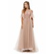 Ballbella Design | Sparkle Beaded Cool shoulder A-line Beaded Prom Dresses