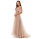 Ballbella Design | Sparkle Beaded Cool shoulder A-line Beaded Prom Dresses