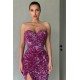 Elegant Sweetheart Sequins Prom Dress Mermaid Long Split Evening Gowns
