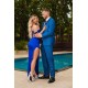 Royal Blue Off-the-Shoulder Prom Dress Mermaid Long Split On Sale