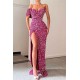 Unique Sparkle One-shoulder Sweetheart Mermaid Sequin Prom Dress