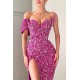 Unique Sparkle One-shoulder Sweetheart Mermaid Sequin Prom Dress
