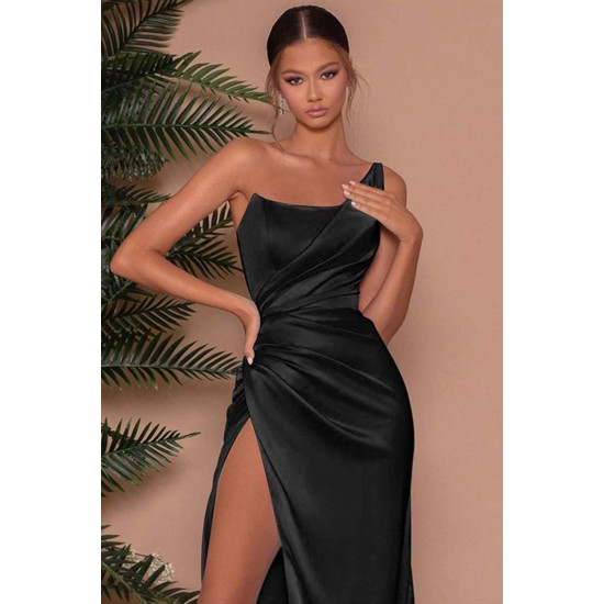 Elegant Strapless Mermaid Long Prom Dress With Slit Online