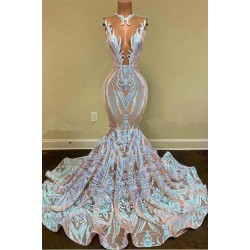 Chic Sequins Mermaid Prom Dresses Sparkle Evening Dresses On Sale