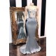 Chic Sequins Sleeveless Mermaid Prom Dresses Glitter New Arrival Halter Red Evening Gowns