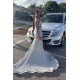 Popular Spaghetti Sequins Illusion Sweep Train Mermaid Prom Dresses