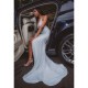 Chic Halter V-neck Sequins Front Slit Long Mermaid Prom Dresses