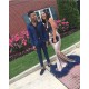 Chic Mermaid V-Neck Straps Long Prom Party Gowns