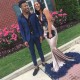 Chic Mermaid V-Neck Straps Long Prom Party Gowns