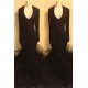 Chic black sequins prom dress, ruffles evening dress